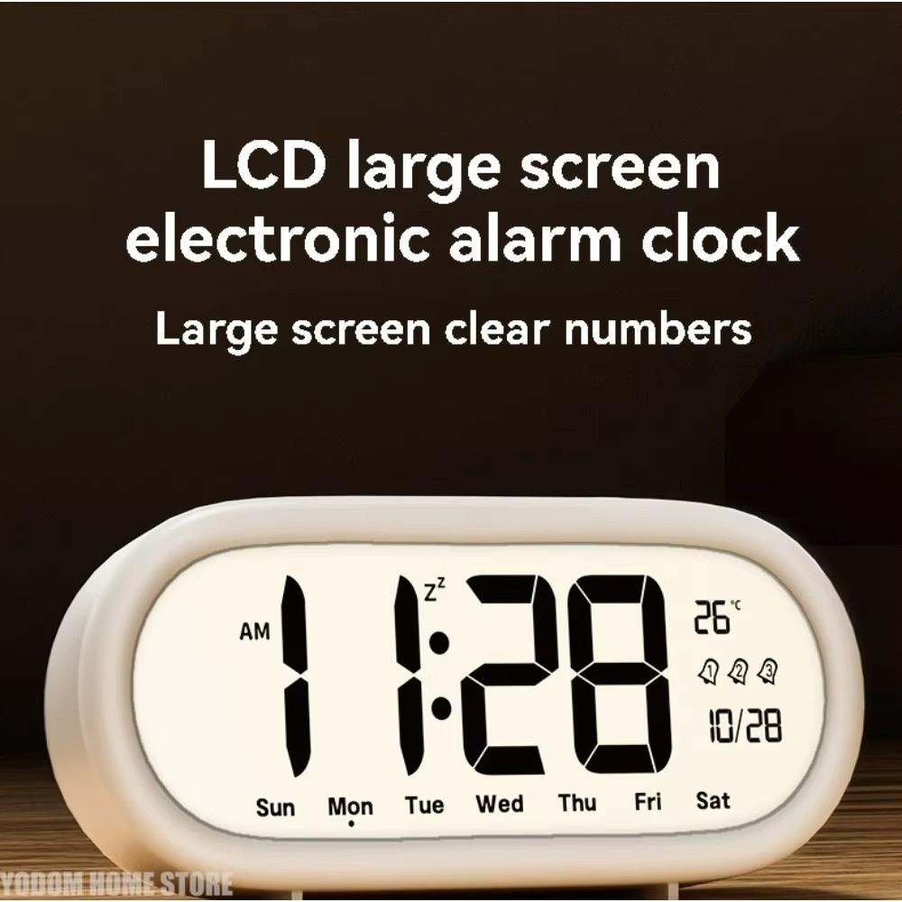 1PC Large Screen Desktop Clock Digital Display Smart Electronic Clock Home Decor