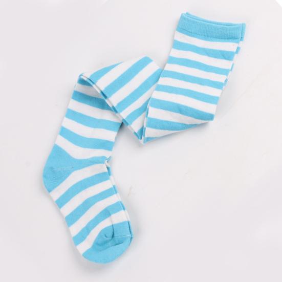 Stockings Color Block Striped Women Over The Knee Thigh High Socks for Christmas