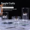 Candelabro Romântico Europeu Feito à Mão de Vidro de Borossilicato Alto para Jantar à Luz de Velas