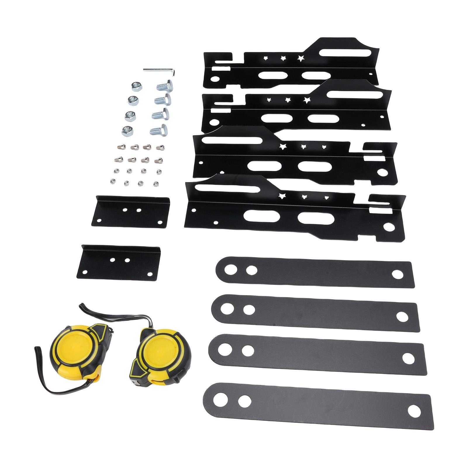 

Пластина для инструмента регулировки схождения с соединительным листом 2 шт. 5 м измерительные ленты Сверхмощный инструмент для регулировки схождения для легковых автомобилей внедорожников чёрный