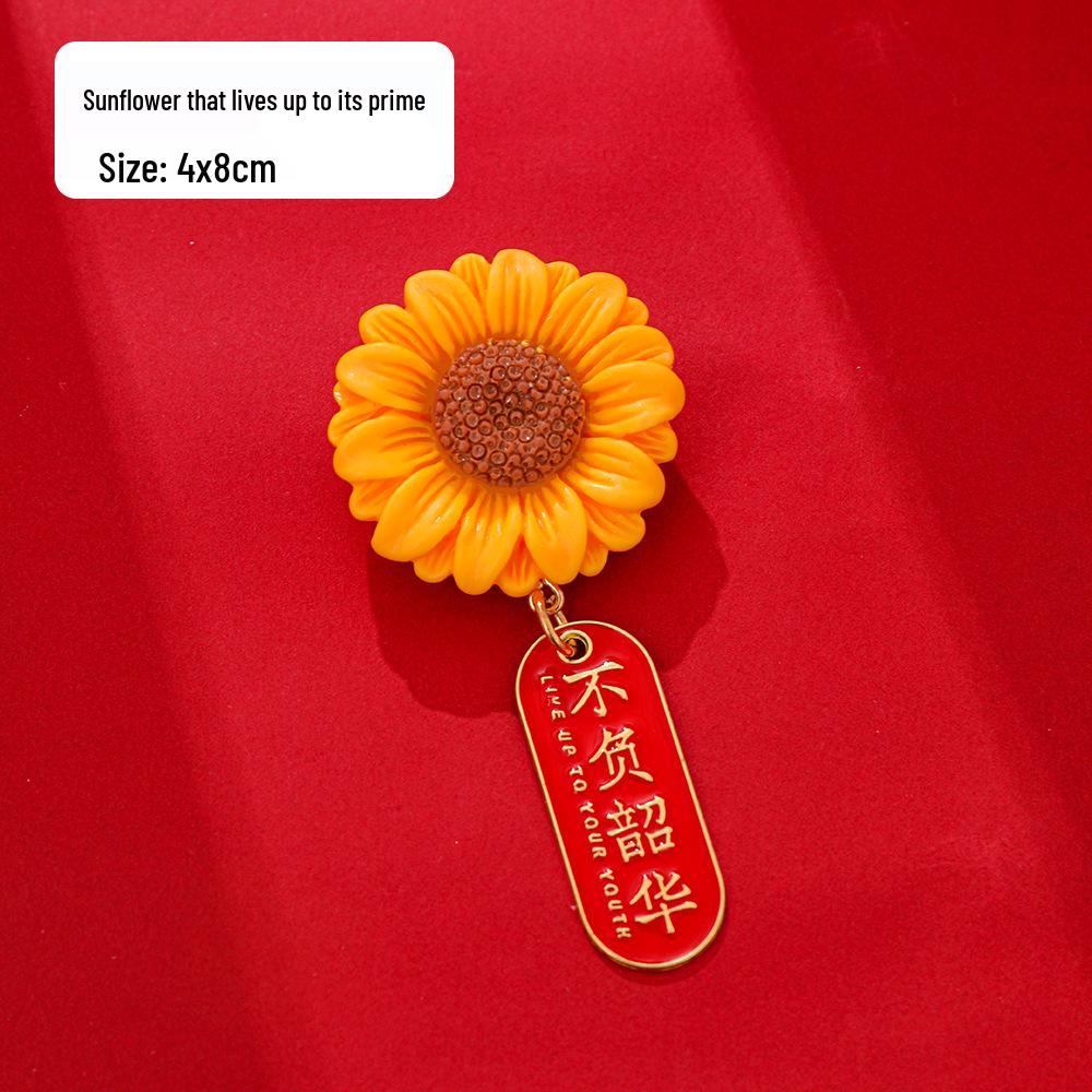 Sunflower Brooch-Pendant: Graduation Gift for Students