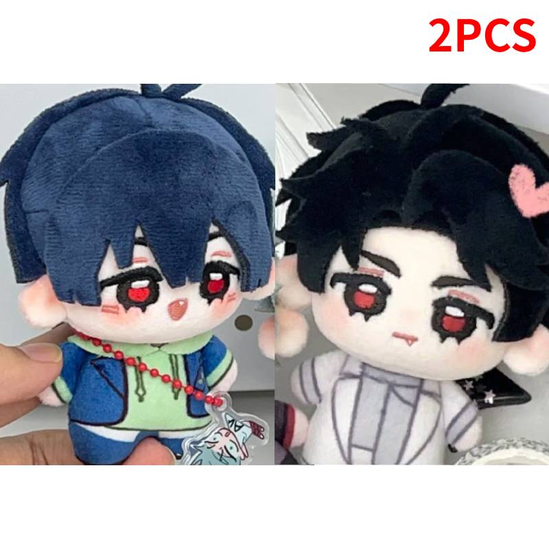 2Pcs Ivan & Till Alien Stage Couple Keychains Cartoon Plush Stuffed Doll Pendant Car Keyring Keychain Accessories Christmas Gift