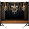 1 Retro 1920s David Gatsby Party Background, 1920s-style Party Placard, Elegant Chandelier Design