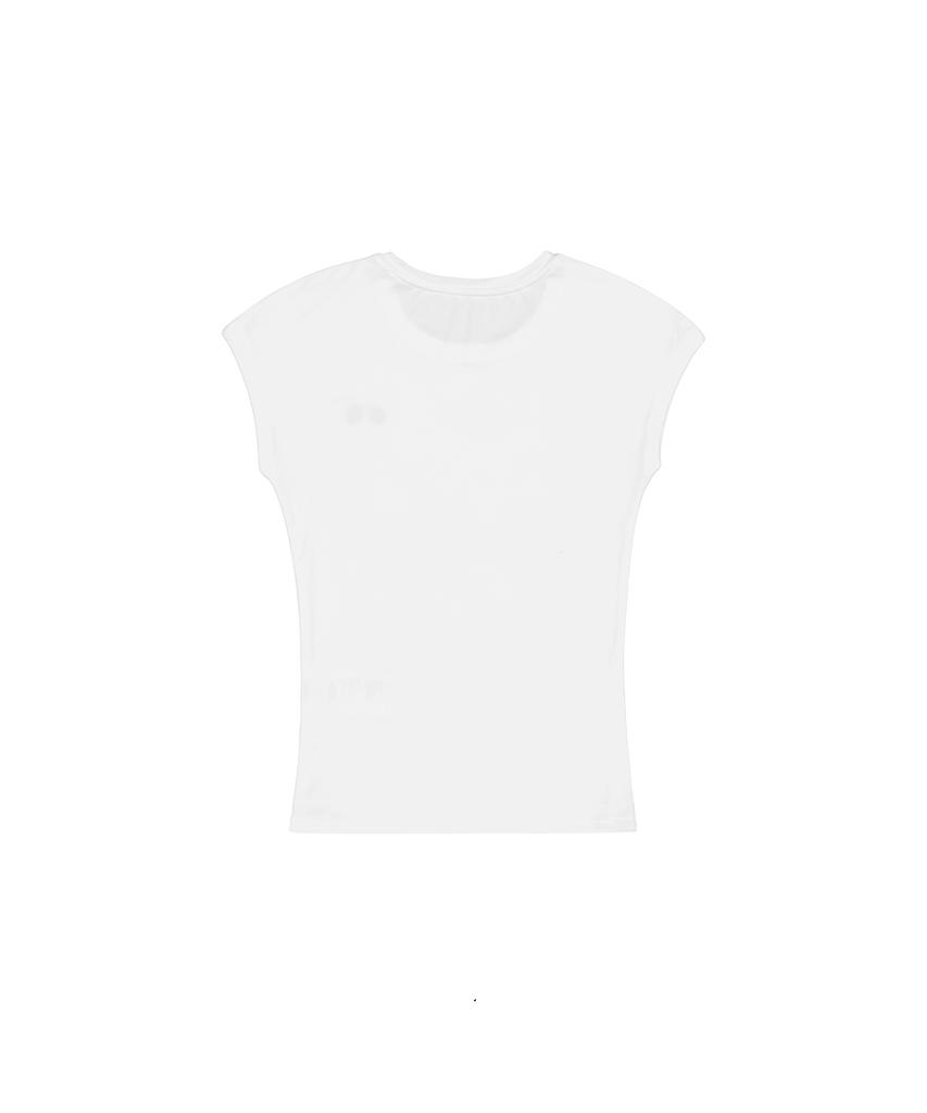 Iwaiial Antique Logo Cap Sleeve Top - White