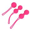 3pcs Women Pelvic Floor Muscles Trainer Ball Massaging Strengthening Pelvic Trainer Exercise Ball Pink