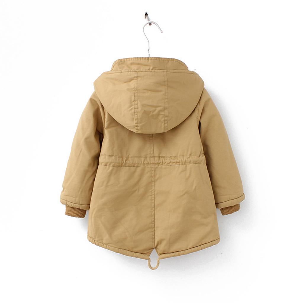 Children's Solid-color Thickened Coat Jackets For Girls And Boys