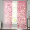 Kirschblüte Schmetterling Rosa Tüll Vorhänge Für Wohnzimmer Schlafzimmer Voile Vorhang Hause Dekoration Sheer Balkon Tür Vorhang