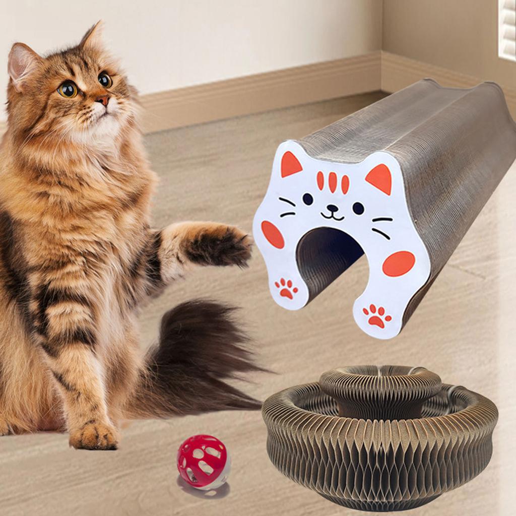 Scratcher Bed, Wear-Resistant Corrugated Cardboard Scratch Board , Low Shedding Self-Play Toy