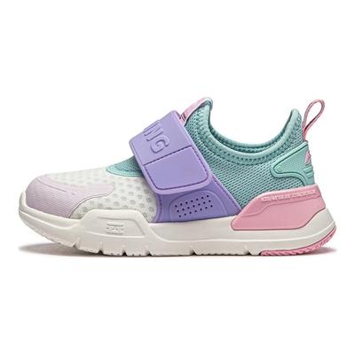 Cloud Non-Slip Shock Absorbing Wear-Resistant Breathable Kids Casual Shoes Kids Sneaker White Purple YKNU040-10
