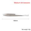 High Precision Tweezers Craft Tweezers Non-Serrated Jewelry Tweezers with Fine Point Tip Stainless Steel Needle Nose Hobby Tweezers for Sewing Beading