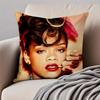 Bold RB Barbadian Singer RRihanna Cushion Cover Pillowcase Antidustmite Invisible Zipper Short Plush Sofa Cushion