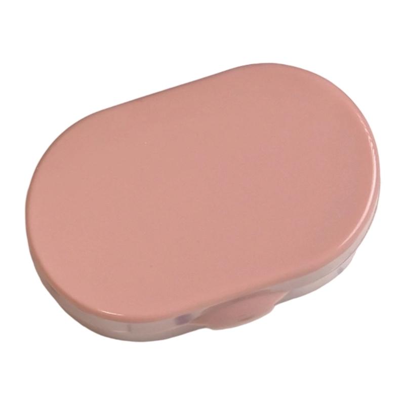 Портативный инструмент для снятия футляра для контактных линз с чехлом для переноски, присоска для поршня, безопасная установка контактов розовый