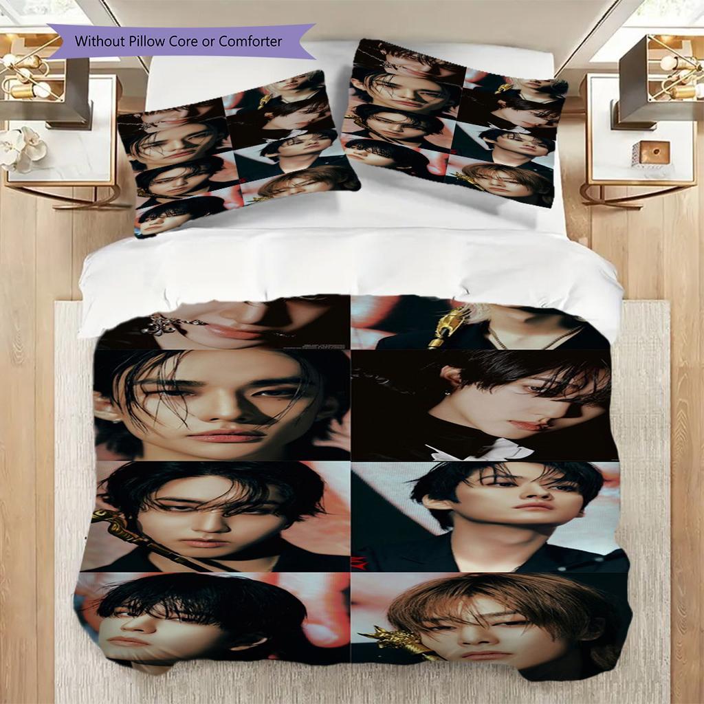 Chill Vibes Casual Style Bedding (1 * Duvet Cover + 2 * Pillowcase, Without Core) 2D Flat Soft and Comfortable Duvet Cover and Pillowcase Bedding Set