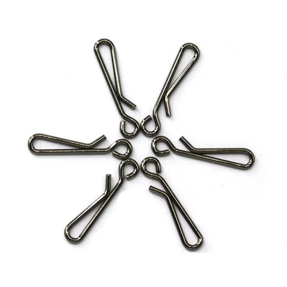 50PCS Saltwater Fishing Stainless Steel Open Eye Hangling Snap Quick Change Pin For Hook Lure Connector Fishing Accessories