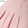 ZANZEA Completo estivo due pezzi da donna con blusa a maniche corte e gonna midi