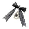 Pearls Embellished Bag Charm Keychain For Women Fashionable Bowknot Heart Keyring Stylish Everyday Accessories
