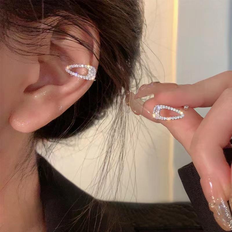Diamond-Encrusted Ear Cuffs for Non-Pierced Ears - Chic 2023 Design for Women