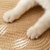 OUZEY Pet Cat Bed Hand Rattan Woven Cat Beds Comfortable Sleeping Wear-Resistant and Sratch-Resistant Cat Nesk Kitten Baskets
