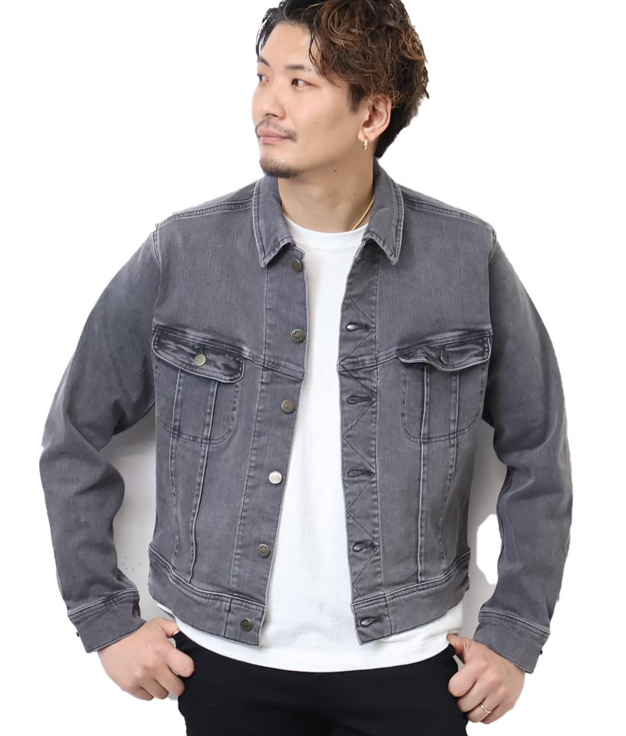 

Lee Jacket Stretch Denim Jacket BLACK USED XL [Official] Men s LM1702-576 L.