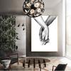 Nordic Grey & White Abstract Holding Hands & Feather Canvas Art for Living Room