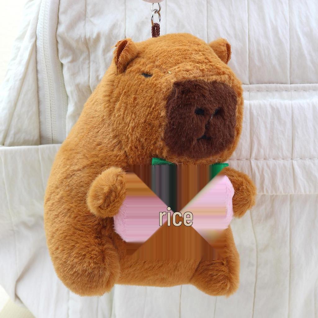 Capybara Plush Keychain: Cute Pull-out Toy & Internet Celebrity Pendant Charm