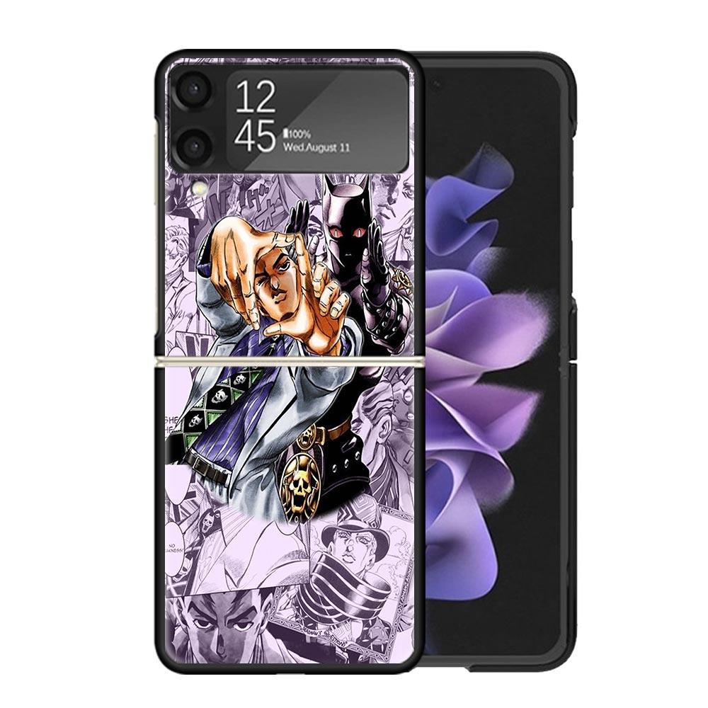 JoJo Adventure Killer Queen Clear Phone Case For Samsung Z Flip 7 6 5 4 3 Galaxy ZFlip7 ZFlip6 ZFlip5 ZFlip4 ZFlip3 5G Print Cov