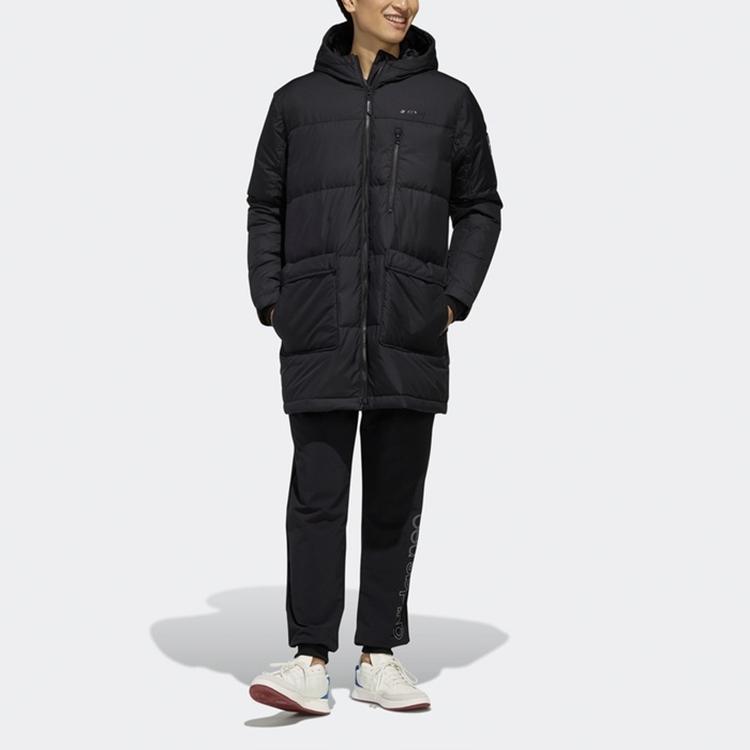 Adidas Neo Casual Hooded Warm Down Jacket Men Outerwear Black FK9948