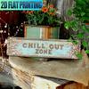 Customizable Rustic Aluminum Wall Plaque Leisure Area Sign Indoor Outdoor Cafe Garage Porch Decor 40x10cm