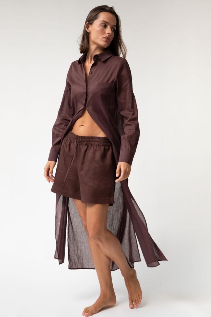 Lniana sukienka koszulowa NOKAYA (104997)