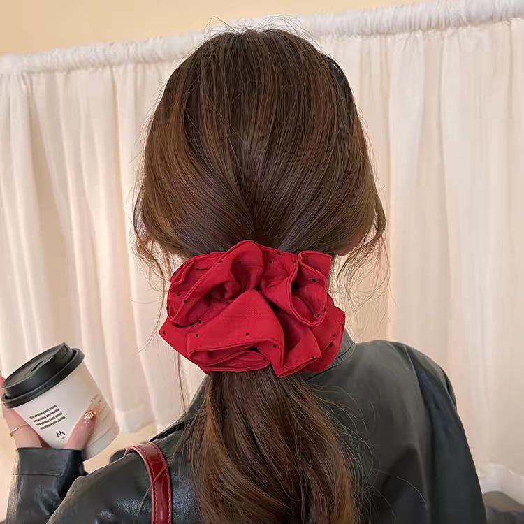 New 2025 Women's Leopard Print Double Layer Elastic Hair Tie Scrunchie Bun/Ponytail Holder