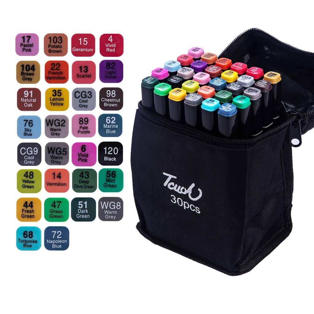 Fixy na bázi oleje s dvojitým hrotem pro studenty umění a anime, ideální pro dětskou kresbu a vybarvování.