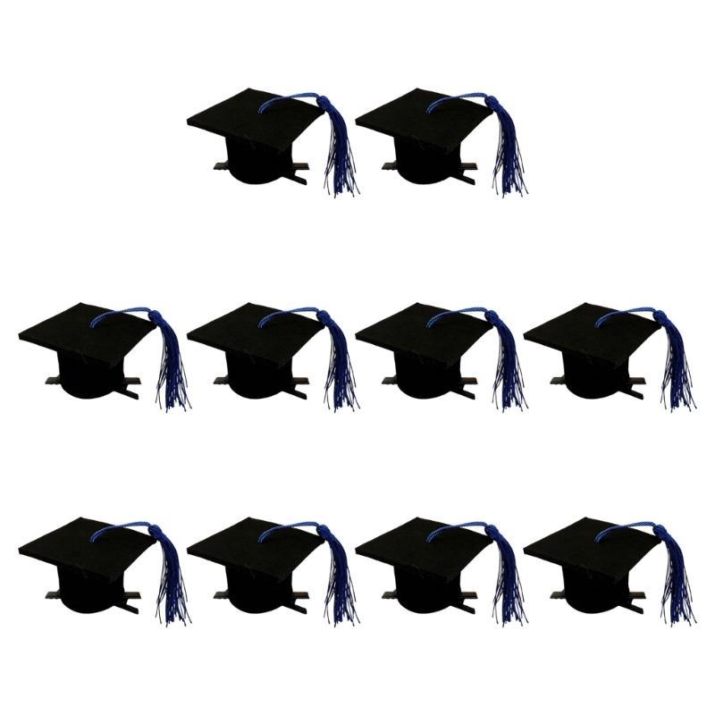 Felts Graduation Cap For Commencement Ceremony Party Photo Props And Costume Accessories Headwear for Degreeholders