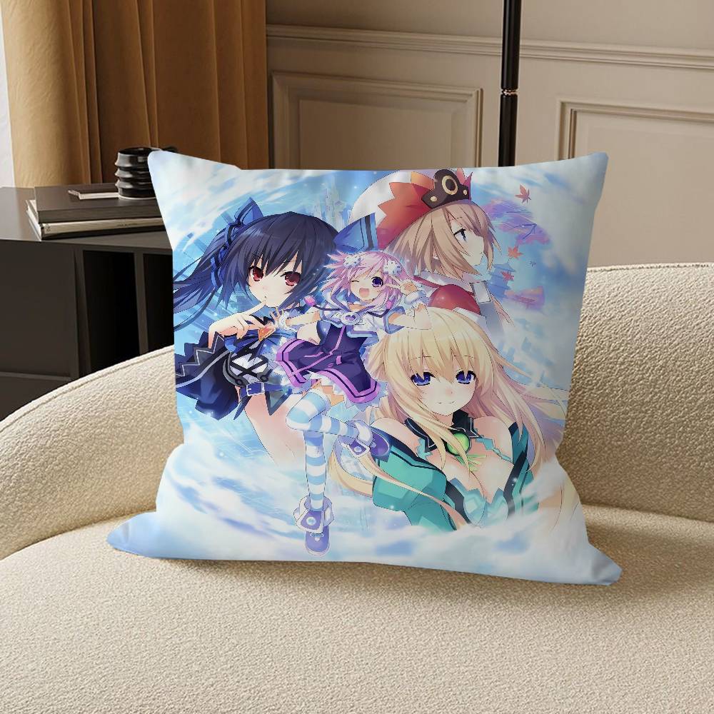 Anime H-Hyperdimension N-Neptunia Pillow Cushion Cover Pillowcase Living Room Sofa Home Decor Customized
