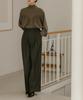 Meibeoyu Flat Pintuck Slacks _ Gray