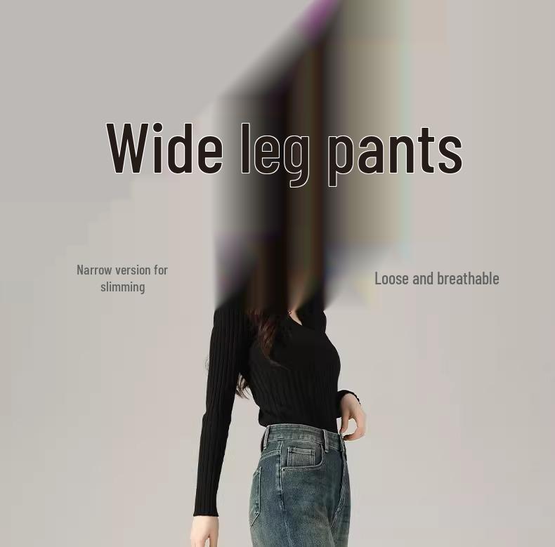 Women's High-Waisted Retro Straight-Leg Jeans - Spring 2025 Slimming and Loose Fit