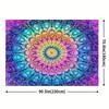 2D lebendiges Regenbogen-Mandala-Wandteppich Hippie Bohemian Wohnzimmer-Hintergrund