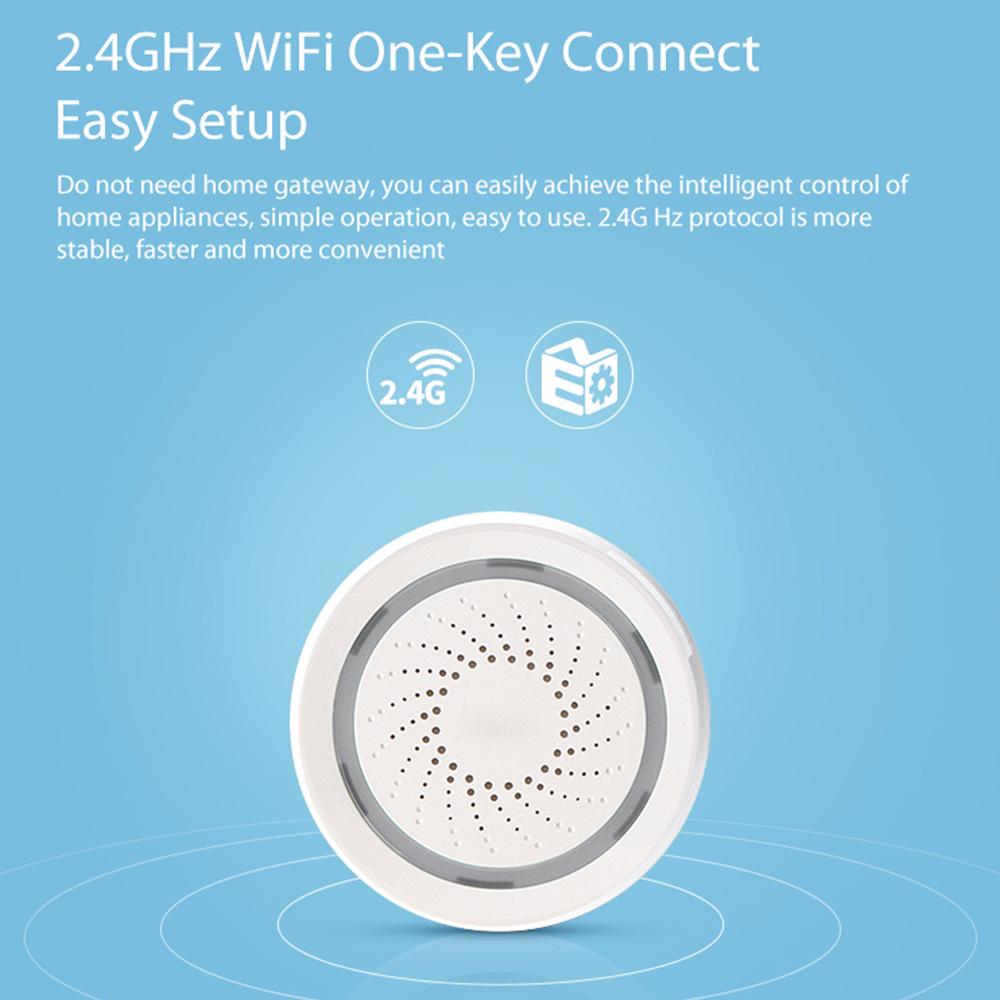 Graffiti WiFi Smart Temp & Humidity Sensor with Sound & Light Alarm