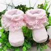 Infant Baby Girl Lace Ruffle Frilly Ankle Socks Sweet Princess Soft Cotton Socks