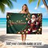 Christmas Winter Theme Soft Beach Towel Personalized Custom Name Text Towel Portable for Beach Pool Travel