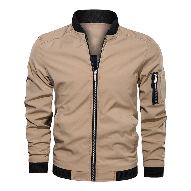Spring and Autumn Men's Coat Trend Loose Fat Autumn and Winter Casual Baseball Jacket Men