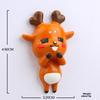 Cute Cartoon Reading Drinking Tea Eating Food Deer Magnetic Decor Refrigerator