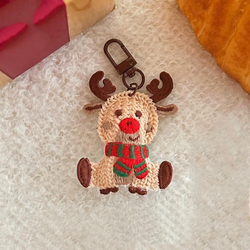 Christmas Keychain Set Cute Knit Stocking Bag Charms Holiday Gift Tags Purse Accessories Stocking Stuffers for Women Girls