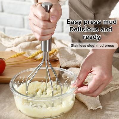 Stainless Steel Potato Masher Long Handle Food Grade Multifunctional Manual Carrot