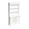 Miniature Furniture Dollhouse Wooden Dining/Kitchen Miniature Cupboard (White)