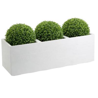 Betonique Flower Pot On Wheels Recycled Board Cream 90X30Xh30