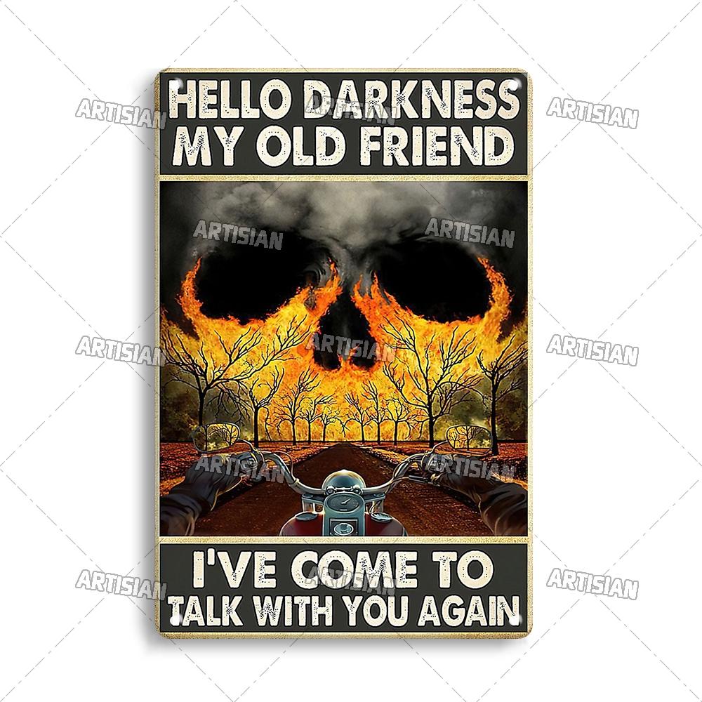 Artisian Riding Metal Plate Motorcycle Tin Sign Motorbike Decorative Poster Wall Decor Garage Bar Pub Club Hotel Cafe Kitchen