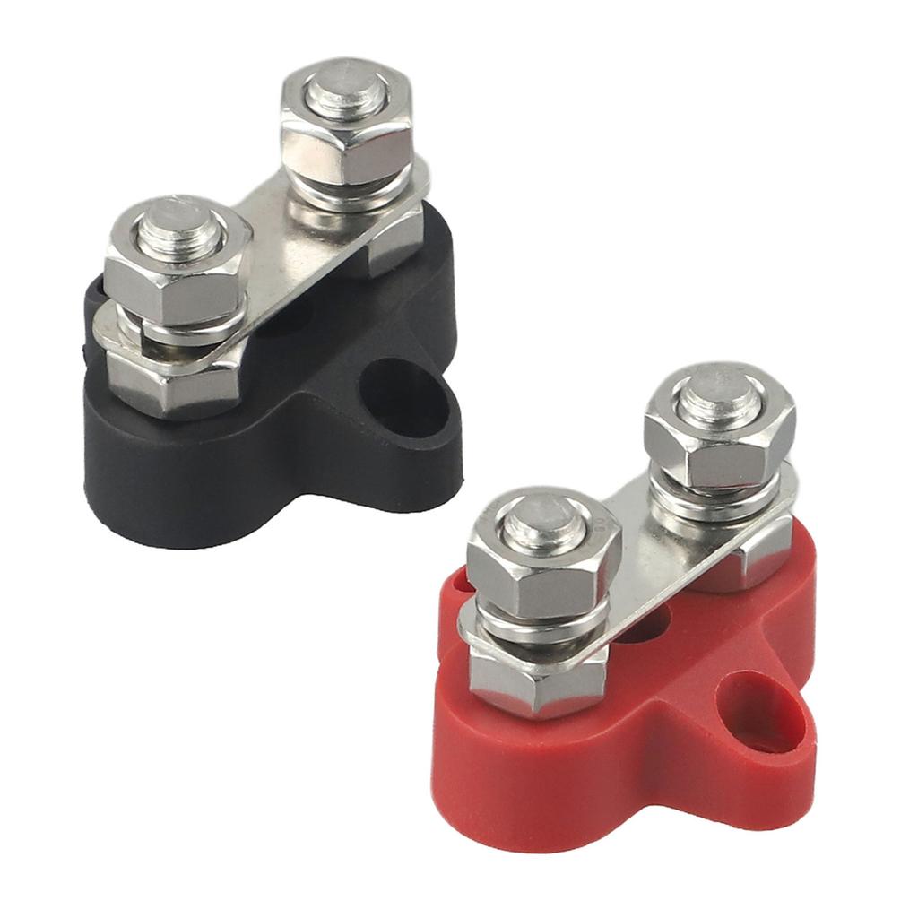 2PC M8 Busbar Terminal Blocks for 12V 48V For Car Marine Power Connection