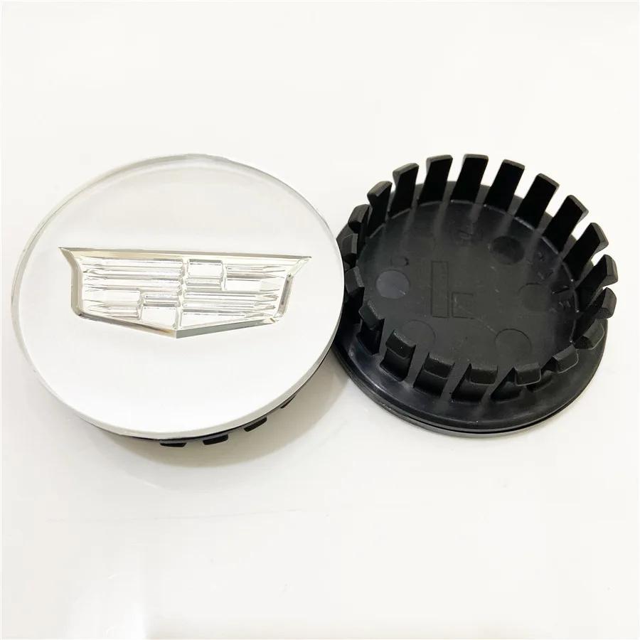67mm 4pcs Car Wheel Center Hub Caps Cover Emblem for Cadillac Escalade CTS CT5 XT5 XTS XLR BLS SLS STS ATS Auto Tire Accessories