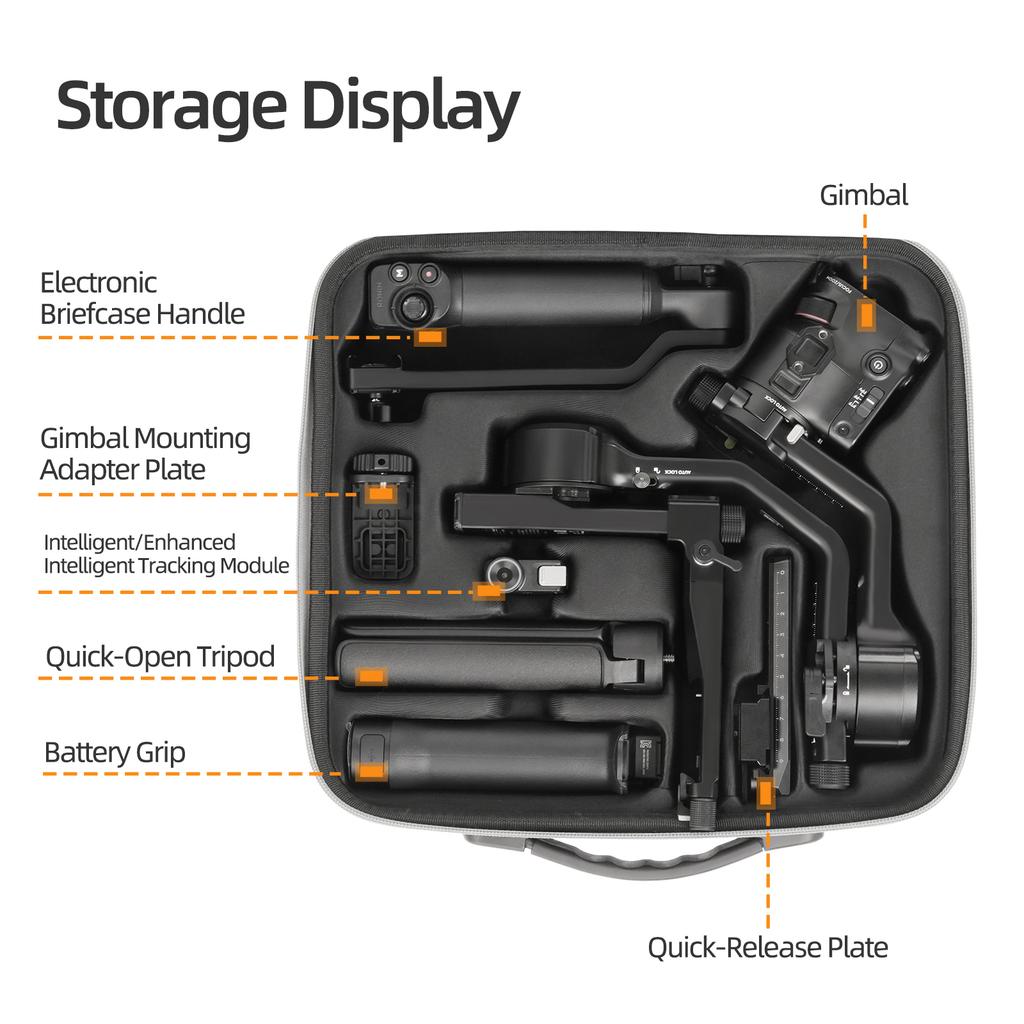 For DJI RS 5 Combo Travel Case Shockproof Shell Protective Box Ronin Handheld Stabilizer Suitcase For DJI RS 5 Organizer Cases
