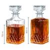 Glaskaraffe Flasche mit Korken für Whisky Brandy Alkohol Geschenk 900 ml